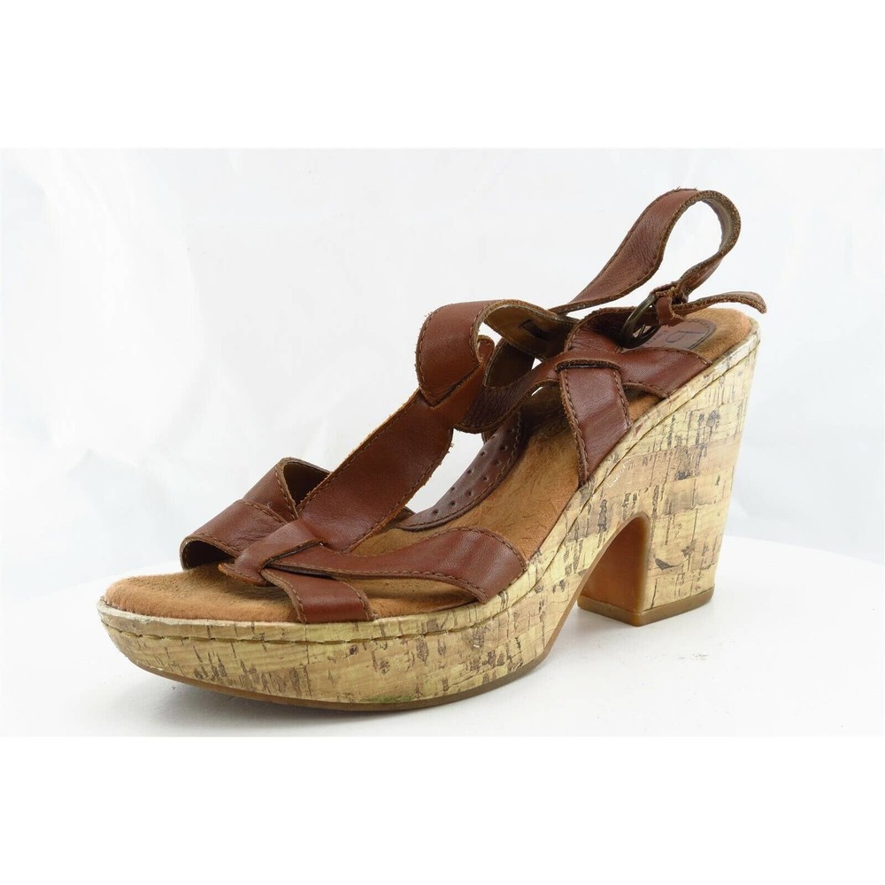 Born concept Sz 8 M Brown Gladiator Leather Women Sandals C44641‎